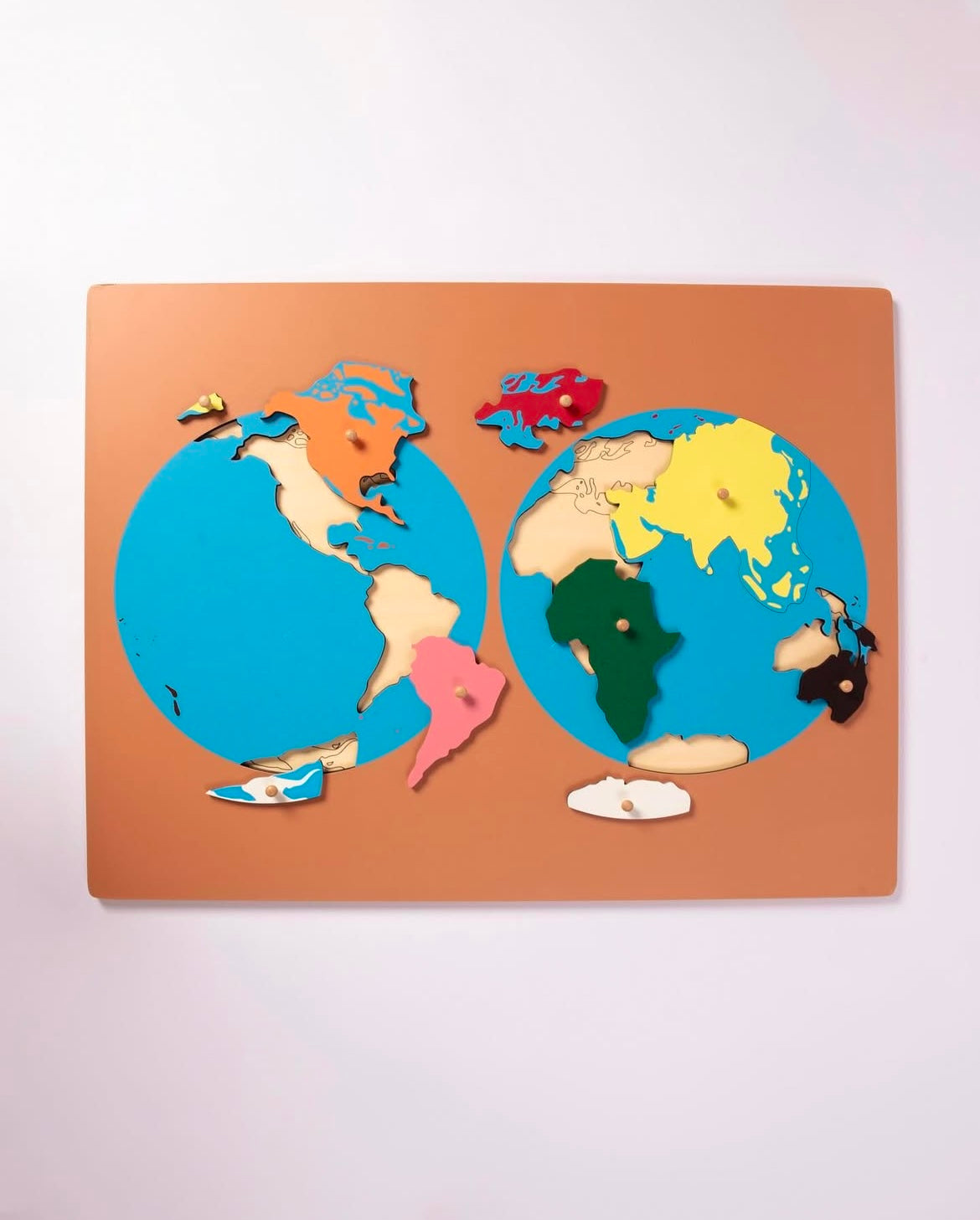 SET Mapa Mundi Puzzle Pinza